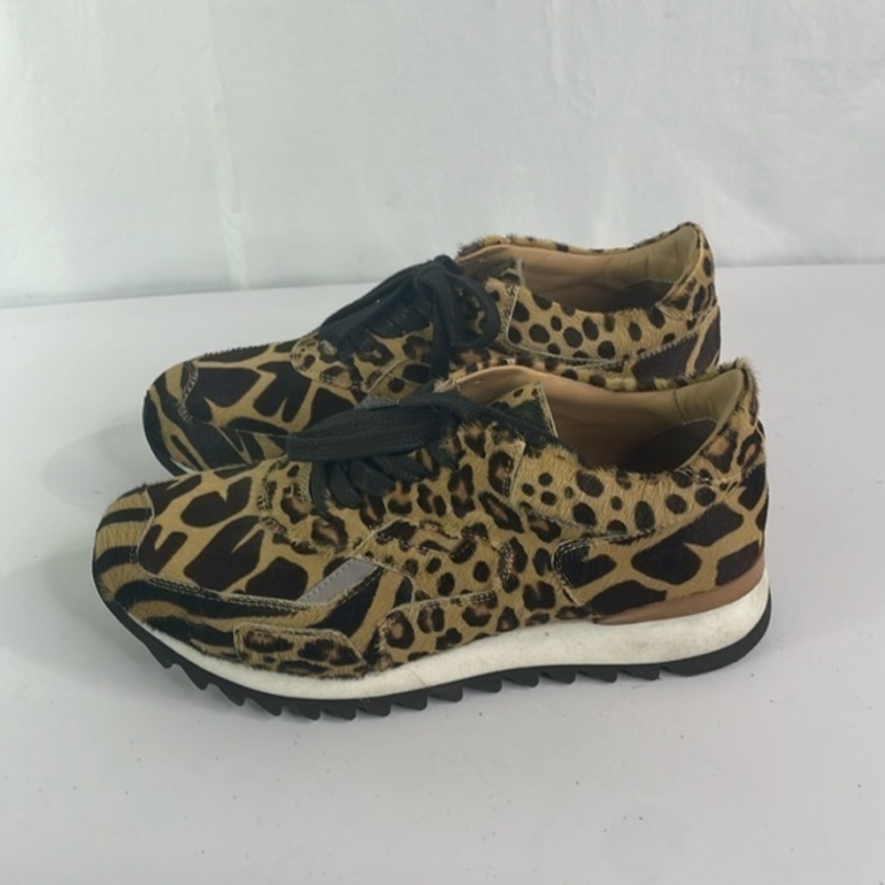Greats animal print pony hair sneakers with box: